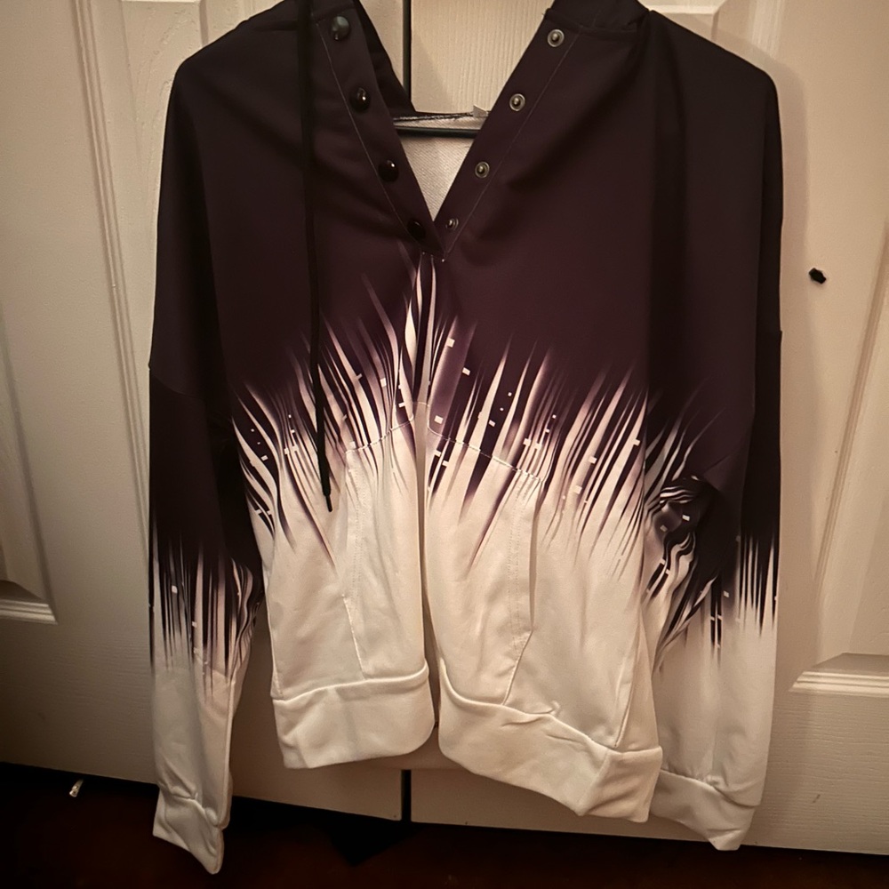 Black and White Gradient Hoodie